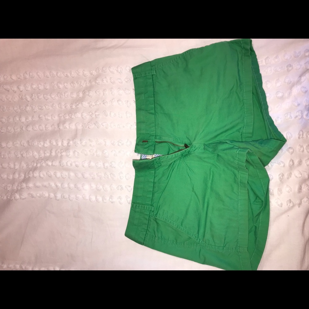 J. Crew Green Chino Shorts